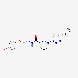 molecular formula C22H23FN4O2S B2568622 N-(2-(4-fluorophenoxy)ethyl)-1-(6-(thiophen-2-yl)pyridazin-3-yl)piperidine-3-carboxamide CAS No. 1251559-81-5