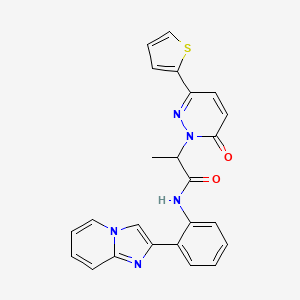N-(2-(imidazo[1,2-a]pyridin-2-yl)phenyl)-2-(6-oxo-3-(thiophen-2-yl)pyridazin-1(6H)-yl)propanamide