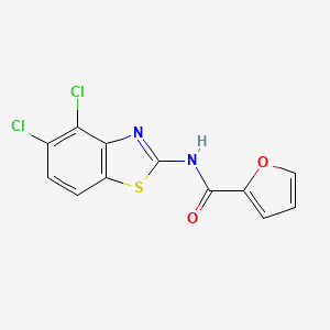 molecular formula C12H6Cl2N2O2S B2568632 N-(4,5-dichloro-1,3-benzothiazol-2-yl)furan-2-carboxamide CAS No. 708251-71-2