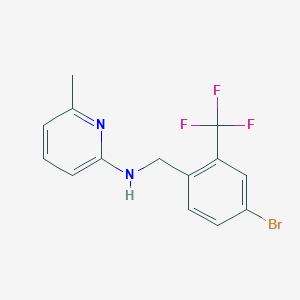molecular formula C14H12BrF3N2 B2568638 N-{[4-bromo-2-(trifluoromethyl)phenyl]methyl}-6-methylpyridin-2-amine CAS No. 1803586-00-6