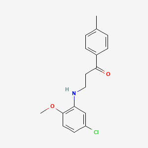 3-(5-Chloro-2-methoxyanilino)-1-(4-methylphenyl)-1-propanone