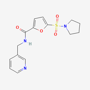 N-(pyridin-3-ylmethyl)-5-(pyrrolidin-1-ylsulfonyl)furan-2-carboxamide