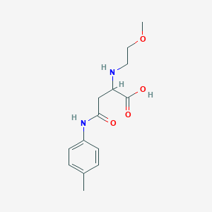 molecular formula C14H20N2O4 B2568651 2-((2-甲氧基乙基)氨基)-4-氧代-4-(对甲苯氨基)丁酸 CAS No. 1026093-18-4
