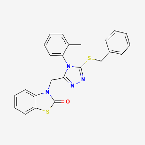 3-((5-(benzylthio)-4-(o-tolyl)-4H-1,2,4-triazol-3-yl)methyl)benzo[d]thiazol-2(3H)-one