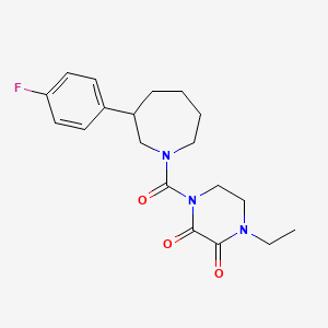 1-Ethyl-4-(3-(4-fluorophenyl)azepane-1-carbonyl)piperazine-2,3-dione