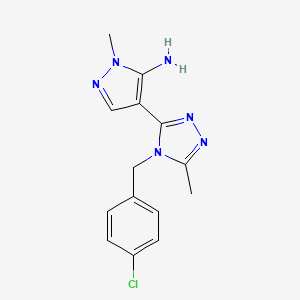 4-[4-(4-chlorobenzyl)-5-methyl-4H-1,2,4-triazol-3-yl]-1-methyl-1H-pyrazol-5-amine