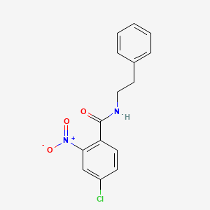 molecular formula C15H13ClN2O3 B2568672 4-氯-2-硝基-N-(2-苯乙基)苯甲酰胺 CAS No. 284487-93-0