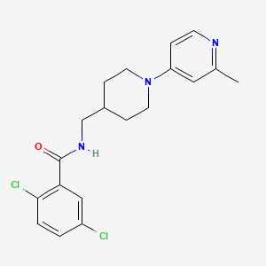 molecular formula C19H21Cl2N3O B2568674 2,5-二氯-N-((1-(2-甲基吡啶-4-基)哌啶-4-基)甲基)苯甲酰胺 CAS No. 2034381-90-1