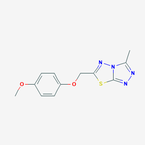 molecular formula C12H12N4O2S B256868 6-[(4-Methoxyphenoxy)methyl]-3-methyl[1,2,4]triazolo[3,4-b][1,3,4]thiadiazole 