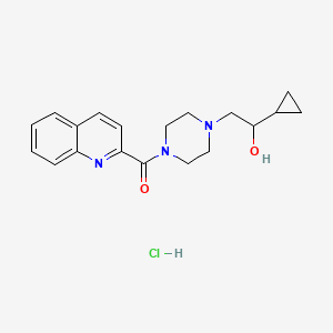 (4-(2-Cyclopropyl-2-hydroxyethyl)piperazin-1-yl)(quinolin-2-yl)methanone hydrochloride