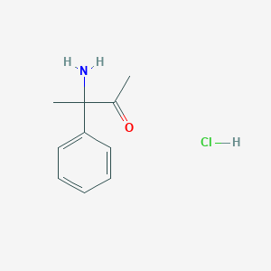 molecular formula C10H14ClNO B2568687 3-Amino-3-phenylbutan-2-one;hydrochloride CAS No. 43129-61-9