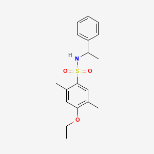 molecular formula C18H23NO3S B2568688 4-ethoxy-2,5-dimethyl-N-(1-phenylethyl)benzenesulfonamide CAS No. 723745-37-7