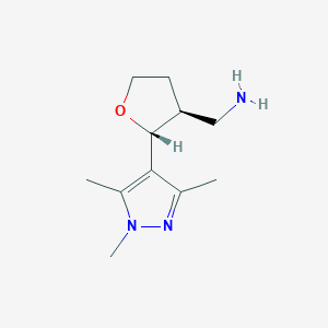 [(2R,3S)-2-(1,3,5-Trimethylpyrazol-4-yl)oxolan-3-yl]methanamine
