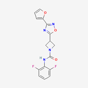 molecular formula C16H12F2N4O3 B2568705 N-(2,6-difluorophenyl)-3-(3-(furan-2-yl)-1,2,4-oxadiazol-5-yl)azetidine-1-carboxamide CAS No. 1428348-41-7