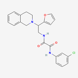 N1-(3-chlorophenyl)-N2-(2-(3,4-dihydroisoquinolin-2(1H)-yl)-2-(furan-2-yl)ethyl)oxalamide