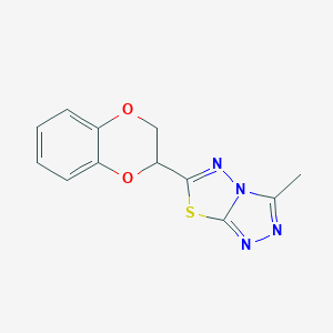 molecular formula C12H10N4O2S B256871 6-(2,3-Dihydro-1,4-benzodioxin-2-yl)-3-methyl[1,2,4]triazolo[3,4-b][1,3,4]thiadiazole 