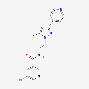 5-bromo-N-(2-(5-methyl-3-(pyridin-4-yl)-1H-pyrazol-1-yl)ethyl)nicotinamide