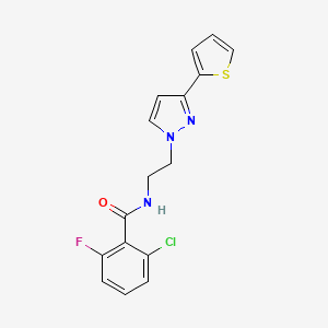 2-chloro-6-fluoro-N-(2-(3-(thiophen-2-yl)-1H-pyrazol-1-yl)ethyl)benzamide