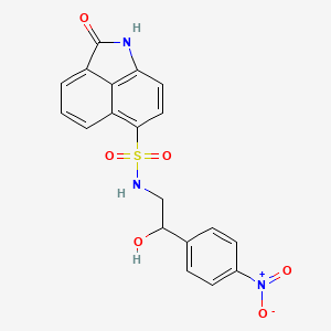 N-(2-hydroxy-2-(4-nitrophenyl)ethyl)-2-oxo-1,2-dihydrobenzo[cd]indole-6-sulfonamide