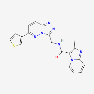 molecular formula C19H15N7OS B2568736 2-methyl-N-((6-(thiophen-3-yl)-[1,2,4]triazolo[4,3-b]pyridazin-3-yl)methyl)imidazo[1,2-a]pyridine-3-carboxamide CAS No. 1903425-81-9