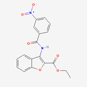 Ethyl 3-(3-nitrobenzamido)benzofuran-2-carboxylate