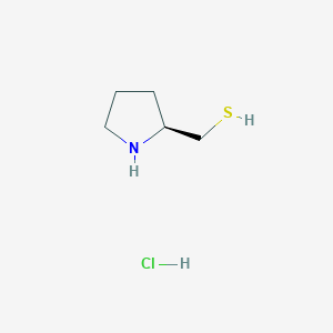 molecular formula C5H12ClNS B2568754 [(2S)-Pyrrolidin-2-yl]methanethiol;hydrochloride CAS No. 522607-45-0