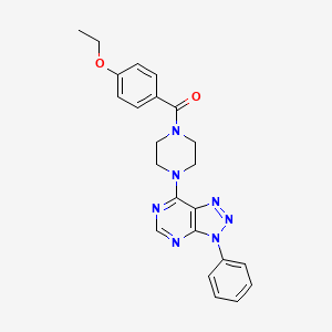 molecular formula C23H23N7O2 B2568757 (4-ethoxyphenyl)(4-(3-phenyl-3H-[1,2,3]triazolo[4,5-d]pyrimidin-7-yl)piperazin-1-yl)methanone CAS No. 920262-22-2