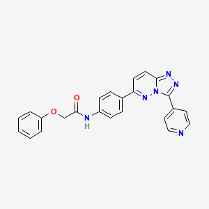 molecular formula C24H18N6O2 B2568759 2-phenoxy-N-(4-(3-(pyridin-4-yl)-[1,2,4]triazolo[4,3-b]pyridazin-6-yl)phenyl)acetamide CAS No. 894064-21-2