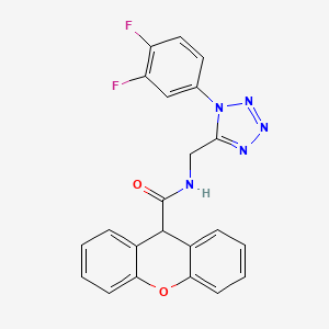 molecular formula C22H15F2N5O2 B2568766 N-((1-(3,4-二氟苯基)-1H-四唑-5-基)甲基)-9H-呫吨-9-甲酰胺 CAS No. 941964-17-6