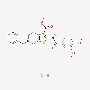 Methyl 6-benzyl-2-(3,4-dimethoxybenzamido)-4,5,6,7-tetrahydrothieno[2,3-c]pyridine-3-carboxylate hydrochloride