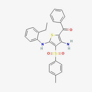 (3-Amino-5-((2-ethylphenyl)amino)-4-tosylthiophen-2-yl)(phenyl)methanone