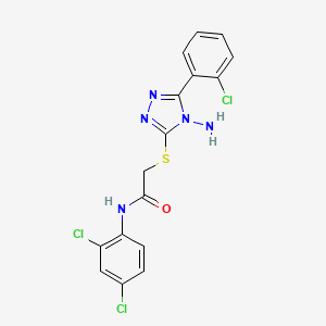 2-[[4-amino-5-(2-chlorophenyl)-1,2,4-triazol-3-yl]sulfanyl]-N-(2,4-dichlorophenyl)acetamide