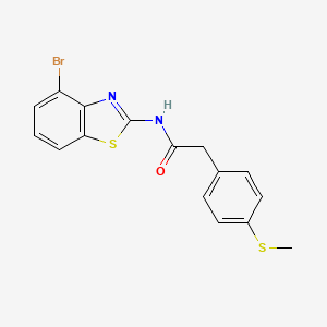 molecular formula C16H13BrN2OS2 B2568782 N-(4-bromobenzo[d]thiazol-2-yl)-2-(4-(methylthio)phenyl)acetamide CAS No. 941883-21-2