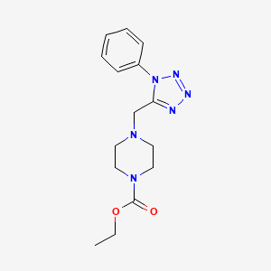 molecular formula C15H20N6O2 B2568788 ethyl 4-((1-phenyl-1H-tetrazol-5-yl)methyl)piperazine-1-carboxylate CAS No. 1049454-37-6
