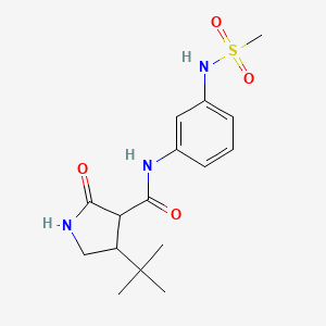 4-tert-butyl-N-(3-methanesulfonamidophenyl)-2-oxopyrrolidine-3-carboxamide