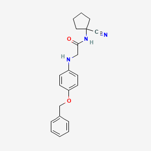 2-{[4-(benzyloxy)phenyl]amino}-N-(1-cyanocyclopentyl)acetamide