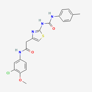 N-(3-chloro-4-methoxyphenyl)-2-(2-(3-(p-tolyl)ureido)thiazol-4-yl)acetamide