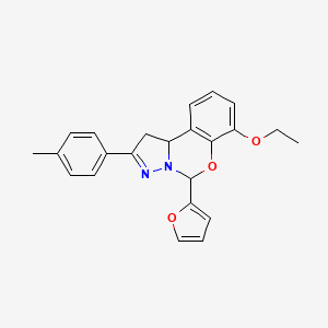 7-ethoxy-5-(furan-2-yl)-2-(p-tolyl)-5,10b-dihydro-1H-benzo[e]pyrazolo[1,5-c][1,3]oxazine