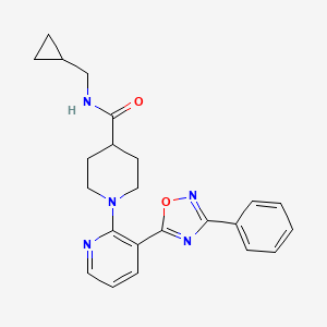 N-(cyclopropylmethyl)-1-(3-(3-phenyl-1,2,4-oxadiazol-5-yl)pyridin-2-yl)piperidine-4-carboxamide