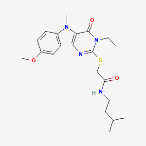 5-[(4-Chlorophenoxy)methyl]-3-[3-(2-methyl-1,3-thiazol-4-yl)phenyl]-1,2,4-oxadiazole