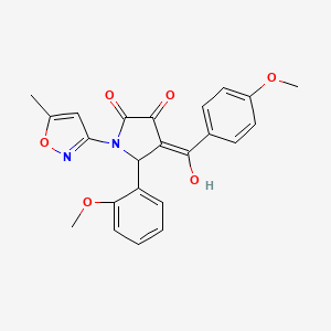 3-hydroxy-4-(4-methoxybenzoyl)-5-(2-methoxyphenyl)-1-(5-methylisoxazol-3-yl)-1H-pyrrol-2(5H)-one