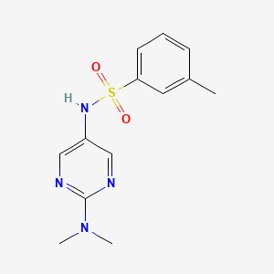 molecular formula C13H16N4O2S B2568832 N-(2-(dimethylamino)pyrimidin-5-yl)-3-methylbenzenesulfonamide CAS No. 1421522-52-2
