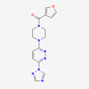 (4-(6-(1H-1,2,4-triazol-1-yl)pyridazin-3-yl)piperazin-1-yl)(furan-3-yl)methanone