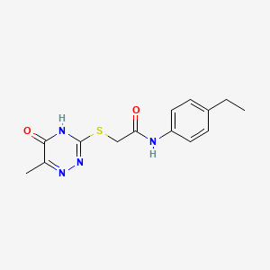 N-(4-ethylphenyl)-2-((6-methyl-5-oxo-4,5-dihydro-1,2,4-triazin-3-yl)thio)acetamide