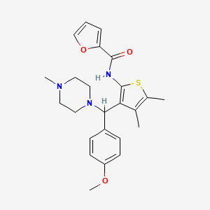 N-[3-[(4-methoxyphenyl)-(4-methylpiperazin-1-yl)methyl]-4,5-dimethylthiophen-2-yl]furan-2-carboxamide