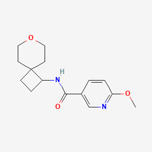 molecular formula C15H20N2O3 B2568845 6-methoxy-N-(7-oxaspiro[3.5]nonan-1-yl)nicotinamide CAS No. 2310206-91-6