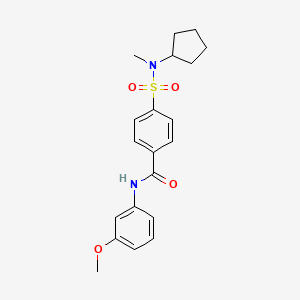 4-[cyclopentyl(methyl)sulfamoyl]-N-(3-methoxyphenyl)benzamide