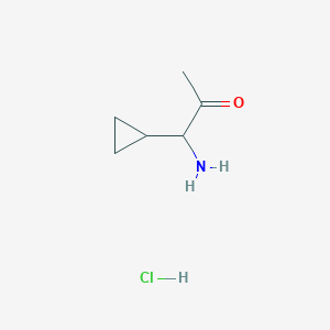 1-Amino-1-cyclopropylpropan-2-one;hydrochloride
