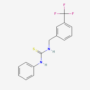 molecular formula C15H13F3N2S B2568850 N-phenyl-N'-[3-(trifluoromethyl)benzyl]thiourea CAS No. 861208-61-9