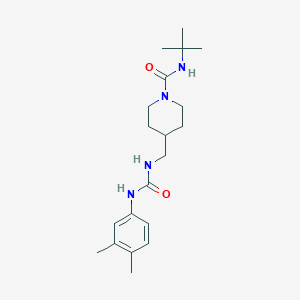 N-(tert-butyl)-4-((3-(3,4-dimethylphenyl)ureido)methyl)piperidine-1-carboxamide